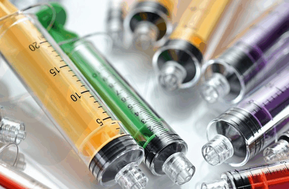 彩色螺口注射器